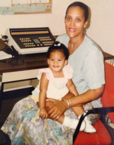 Ruth Gibson and her granddaughter Jazmin Sheppard at the Fordham switchboard in 1992.  