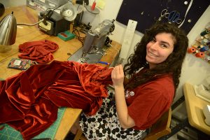 Senior Anna Abowd has been in the costume shop since freshman year. 