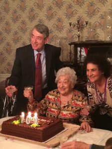 Liselotte Sperber celebrates her 102nd birthday with her son Alan  and his wife Betty  on January 19th, 2014.