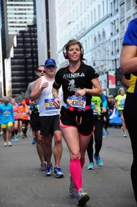 Hinze en route to finishing her first New York City MarathonContributed photo