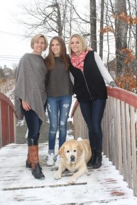 Kristine Welker with her daughters