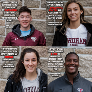 The Special Olympics Club at Fordham organized a "Why We Pledge" campaign in support of the special needs community. Photos by Jessica Mingrino 