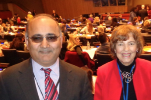 UN reps included Fordham professors Dinish Sharma and Elaine Congress.