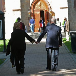 Couple at University Chuch
