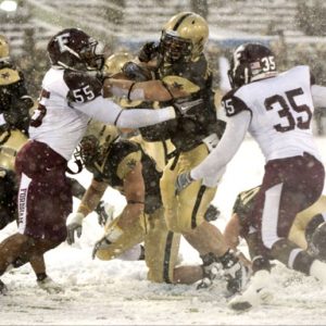 Fordham and Army in snowstorm