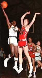John Stevens grabs a basketball mid-air