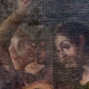 The figure in the center of this detail image from Villalpando's "Adoration of the Magi" is thought to be a self-portrait of the artist. (Photo by Bud Glick)