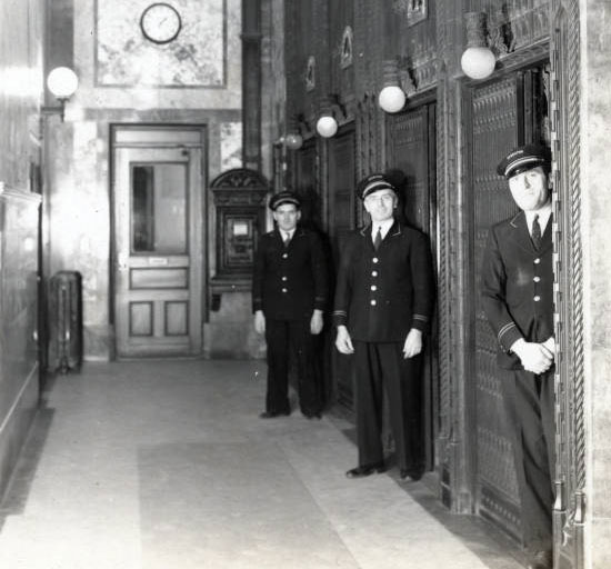 Elevator operators at 302 Broadway