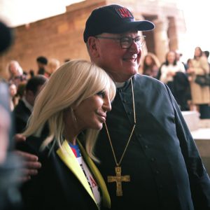 Donatella Versace and Cardinal Dolan