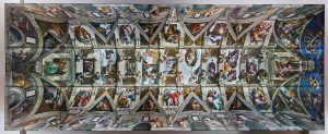 Full view of Michaelangelo's Sistine Chapel paining