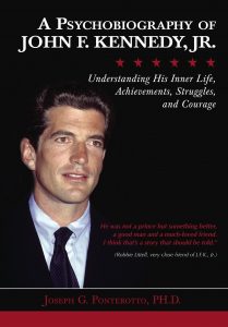 Front cover of Ponterotto's new book, featuring a color portrait of Kennedy Jr. against a black background