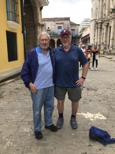 Trustee Emeritus John Wilcha, GABELLI '64, with Mark Naison in Havana