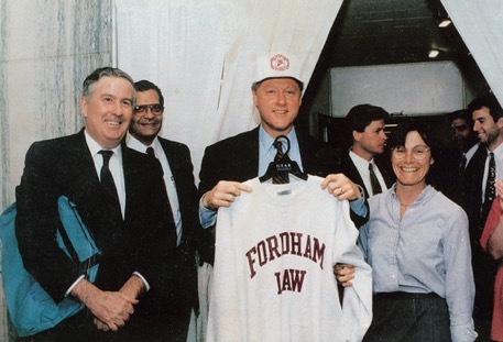 John Feerick standing next to Bill Clinton