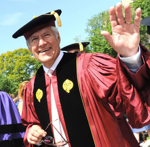 Alex Trebek at Fordham's commencement in May 2011