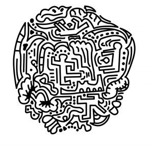 Keith Haring inspired doodles by Roche