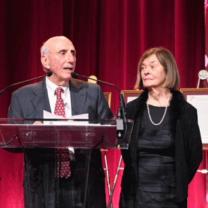 Thomas and Eileen Lamberti at podium